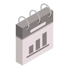 Poster - Diagram calendar icon. Isometric of diagram calendar vector icon for web design isolated on white background