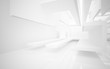 © SERGEYMANSUROV - Abstract white interior highlights future. Architectural background. 3D illustration and rendering
