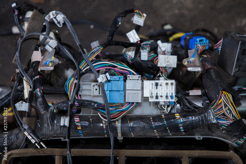 Stock Foto Repair the car wiring Adobe Stock
