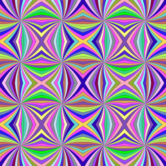 Poster - Colorful seamless psychedelic geometrcial curved stripe pattern background - vector burst design