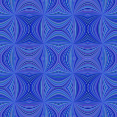 Poster - Blue abstract psychedelic seamless striped vortex pattern background design - vector illustration from curved rays