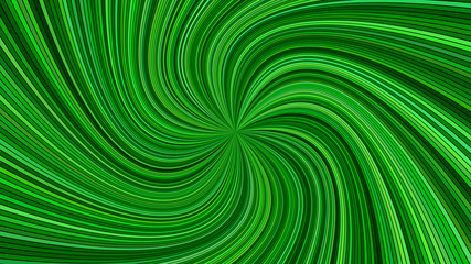 Poster - Green psychedelic abstract spiral stripe background - vector curved burst graphic design
