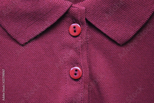 Dark Burgundy Polo T Shirt Collar Neck Of Purple Vivid Color