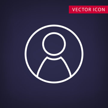 User flat simple vector icon