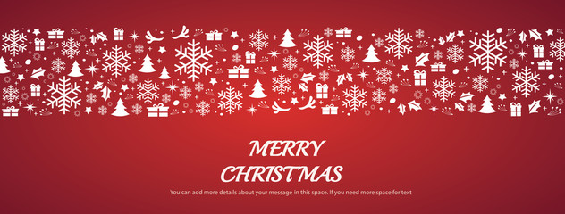 Wall Mural - Christmas greeting card with space  pattern background vector illustration