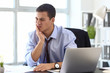 © Pixel-Shot - Young businessman suffering from toothache in office