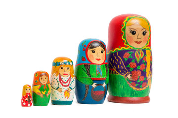 Matryoshka isolated on white background