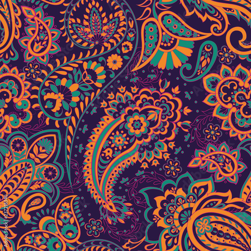 paisley-kwiatowy-ilustracji-wektorowych-w-stylu-adamaszku-bezszwowe-tlo