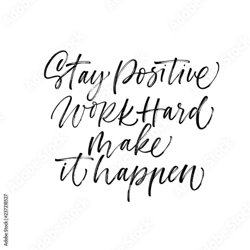 Cuadros en Lienzo Stay positive, work hard, make it happen card