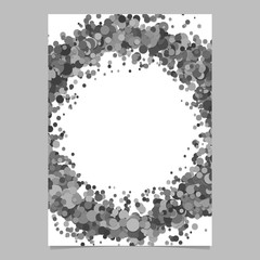 Poster - Abstract blank confetti ring page background template from scattered dots - vector stationery frame graphic