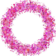 Poster - Abstract blank dispersed confetti circle background template - vector design