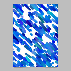 Poster - Blue modern diagonal gradient rounded stripe pattern flyer background template - vector stationery graphic design