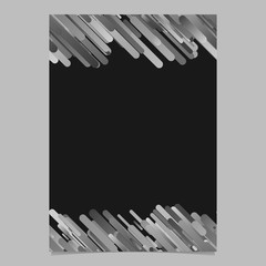 Poster - Trendy flyer border tempate - vector page background graphics with diagonal gradient rounded stripes