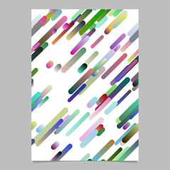 Poster - Colorful abstract modern gradient diagonal stripe pattern brochure background - vector stationery template graphic