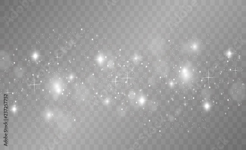 Fotomural White sparks and golden stars glitter special light effect