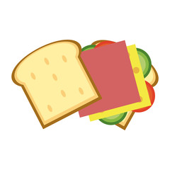 Sticker - Delicious sandwich food