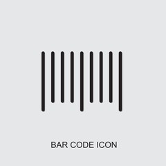 Sticker - bar code icon. outline bar code icon from logistic collection. Use for web, mobile, infographics and UI/UX elements. Trendy bar code icon.