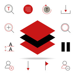 Poster - layer layers icon. text editor icons universal set for web and mobile