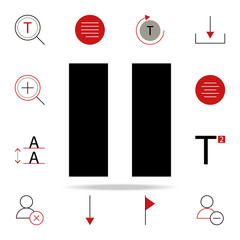 Poster - pause music icon. text editor icons universal set for web and mobile