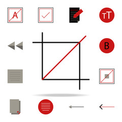 Poster - crop cut icon. text editor icons universal set for web and mobile