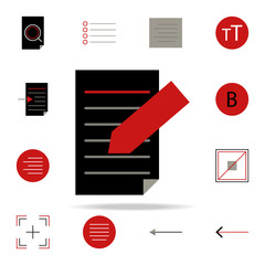 Poster - edit paper pencil icon. text editor icons universal set for web and mobile