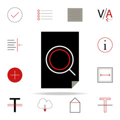Poster - page search  icon. text editor icons universal set for web and mobile