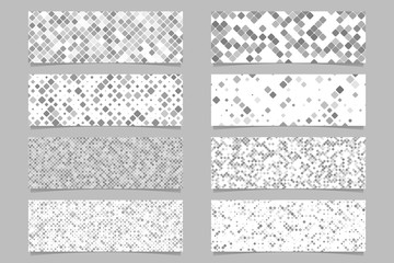 Poster - Abstract modern diagonal rounded square pattern banner background set - vector graphic design