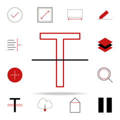 Poster - strike icon. text editor icons universal set for web and mobile