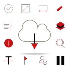 Poster - cloud import icon. text editor icons universal set for web and mobile