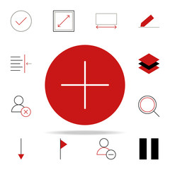 Poster - plus add icon. text editor icons universal set for web and mobile