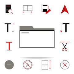 Poster - folder icon. text editor icons universal set for web and mobile