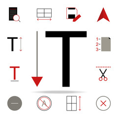 Poster - text down icon. text editor icons universal set for web and mobile