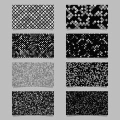 Poster - Abstract diagonal square pattern mosaic card background template set - vector design