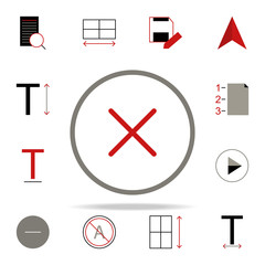 Poster - ban delete  icon. text editor icons universal set for web and mobile