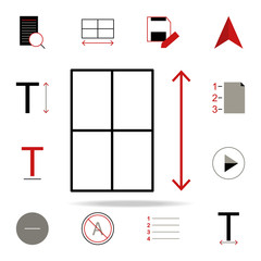 Poster - size page icon. text editor icons universal set for web and mobile
