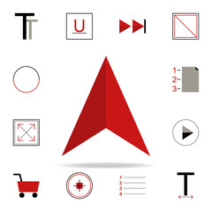 Poster - cursor up icon. text editor icons universal set for web and mobile