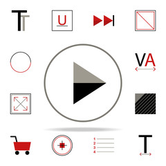 Poster - play go icon. text editor icons universal set for web and mobile