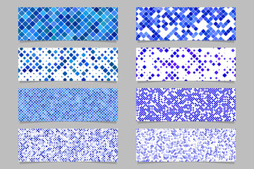 Poster - Abstract modern diagonal rounded square pattern banner background set - vector graphic design