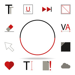 Poster - ellipse circle icon. text editor icons universal set for web and mobile