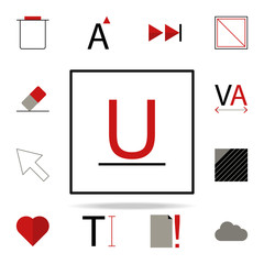 Poster - underline icon. text editor icons universal set for web and mobile