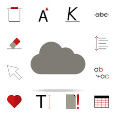 Poster - cloud icon. text editor icons universal set for web and mobile