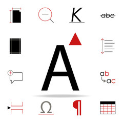 Poster - increase font size icon. text editor icons universal set for web and mobile