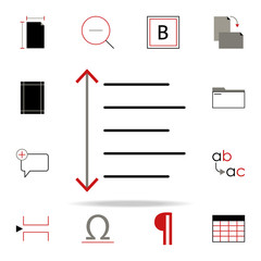 Poster - line and paragraph spacing icon. text editor icons universal set for web and mobile