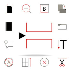 Poster - page break icon. text editor icons universal set for web and mobile