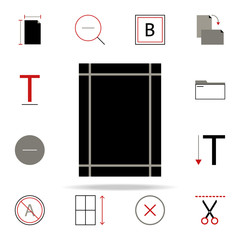 Poster - margins icon. text editor icons universal set for web and mobile
