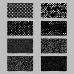 Poster - Geometrical card background set - vector template designs with dot pattern