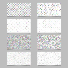 Poster - Abstract dot pattern card background template set - vector graphic design