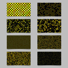 Poster - Abstract circle pattern mosaic card background template set - vector graphic design