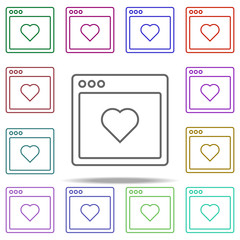 Poster - browser favorite webpage icon. Elements of browser in multi color style icons. Simple icon for websites, web design, mobile app, info graphics
