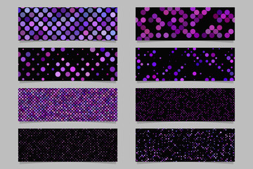 Poster - Abstract circle pattern banner background set - modern vector advertisement template designs